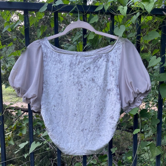 Free People Midnight Mood Velvet Crop Top - Picture 3 of 7